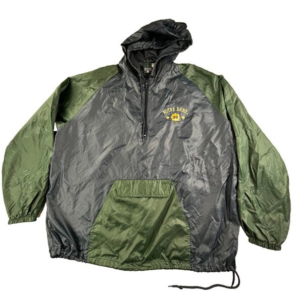 VTG Notre Dame Fighting Irish Jacket Mens XL Blue Windbreaker NCAA 577C MV Sport - Picture 1 of 10